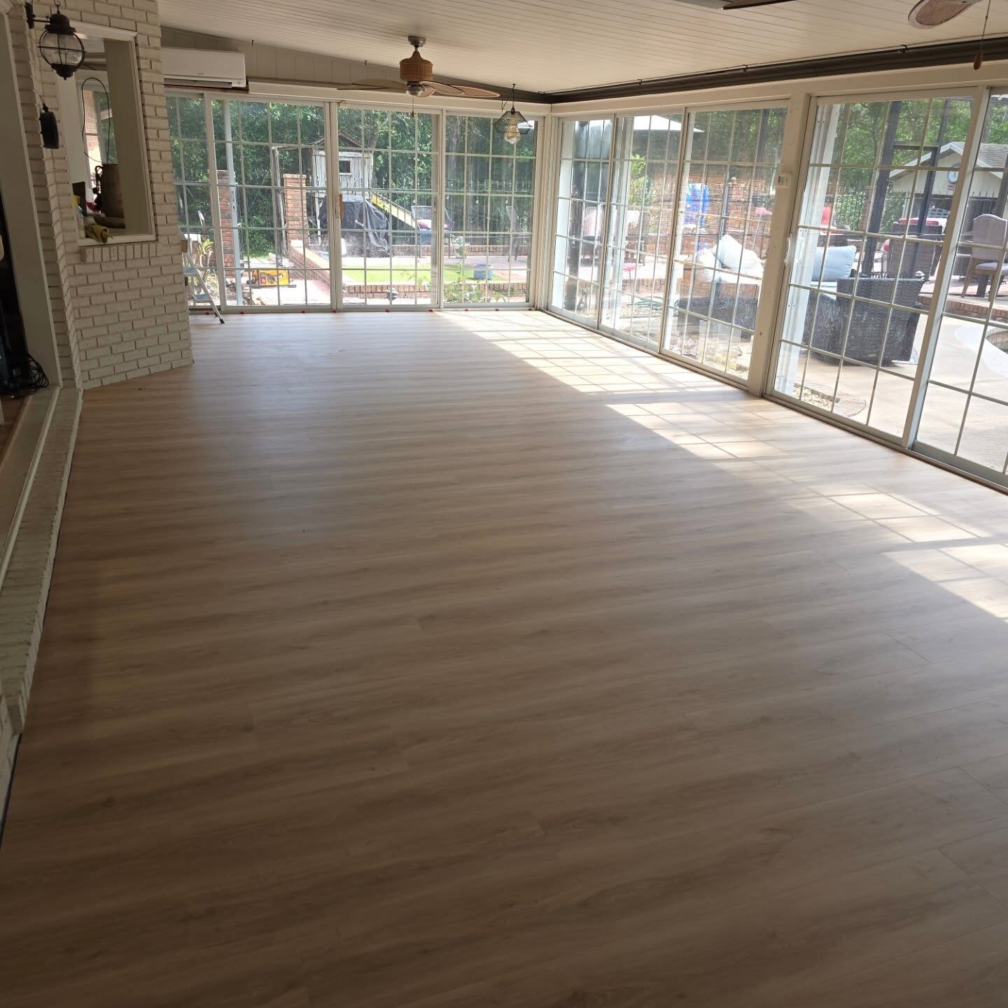 Luxury Vinyl Plank Floors after in Longwood: new luxury vinyl plank flooring and trim