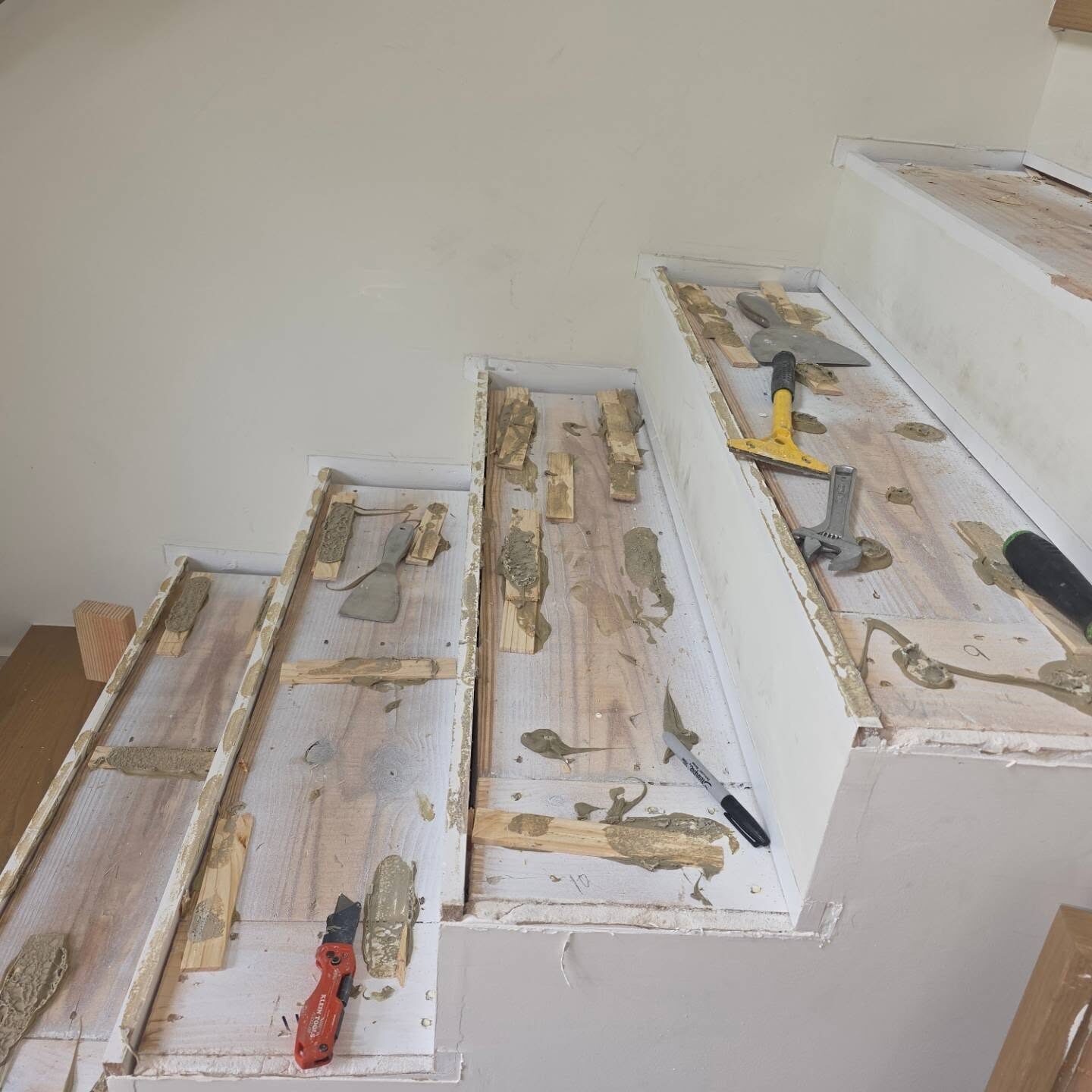 Oak Stair Treads, before the work